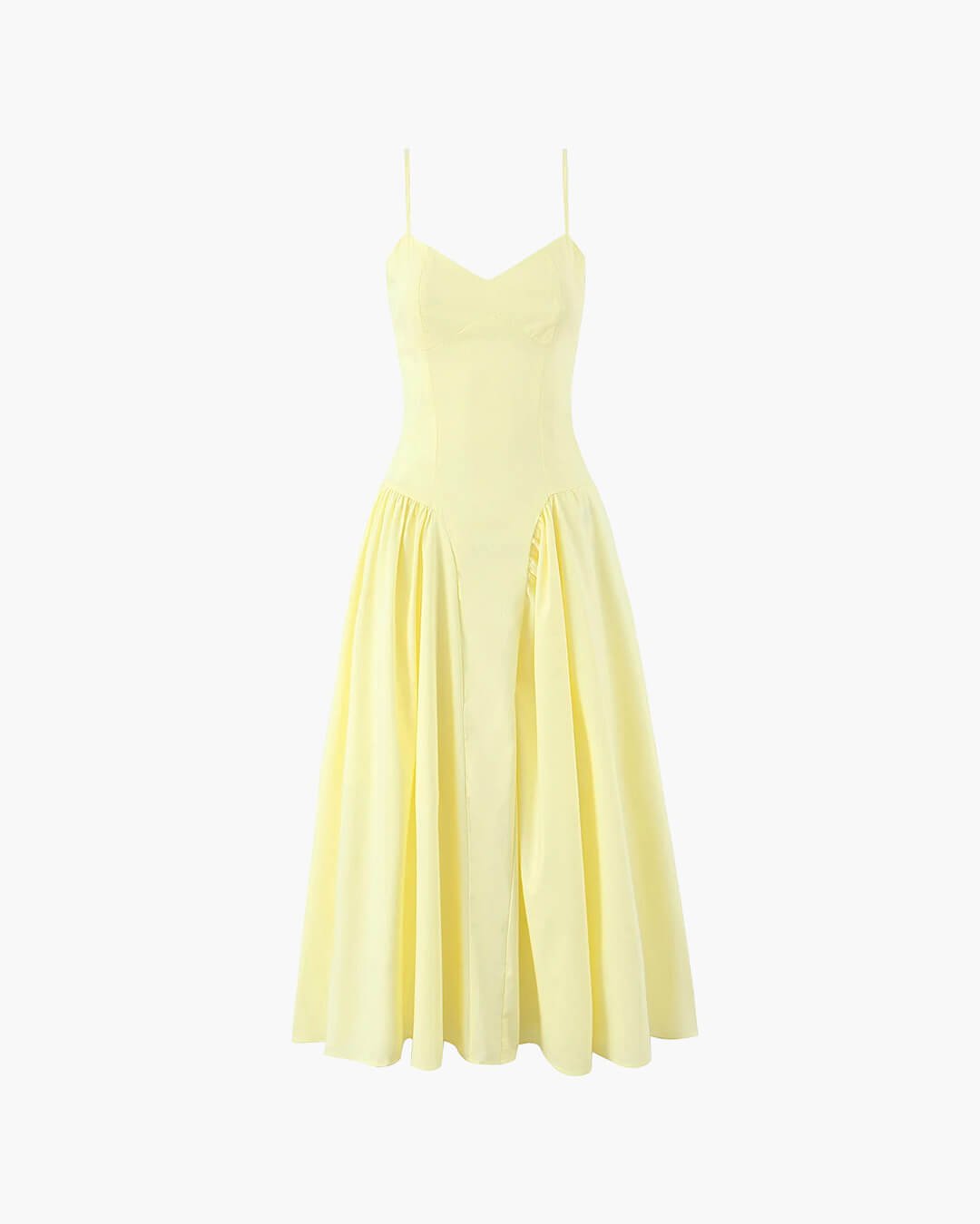 SOERA Myrna Spaghetti Strap Midi Dress - Dresses - 1005009536530102-;dO1775670887872397886 Yellow S