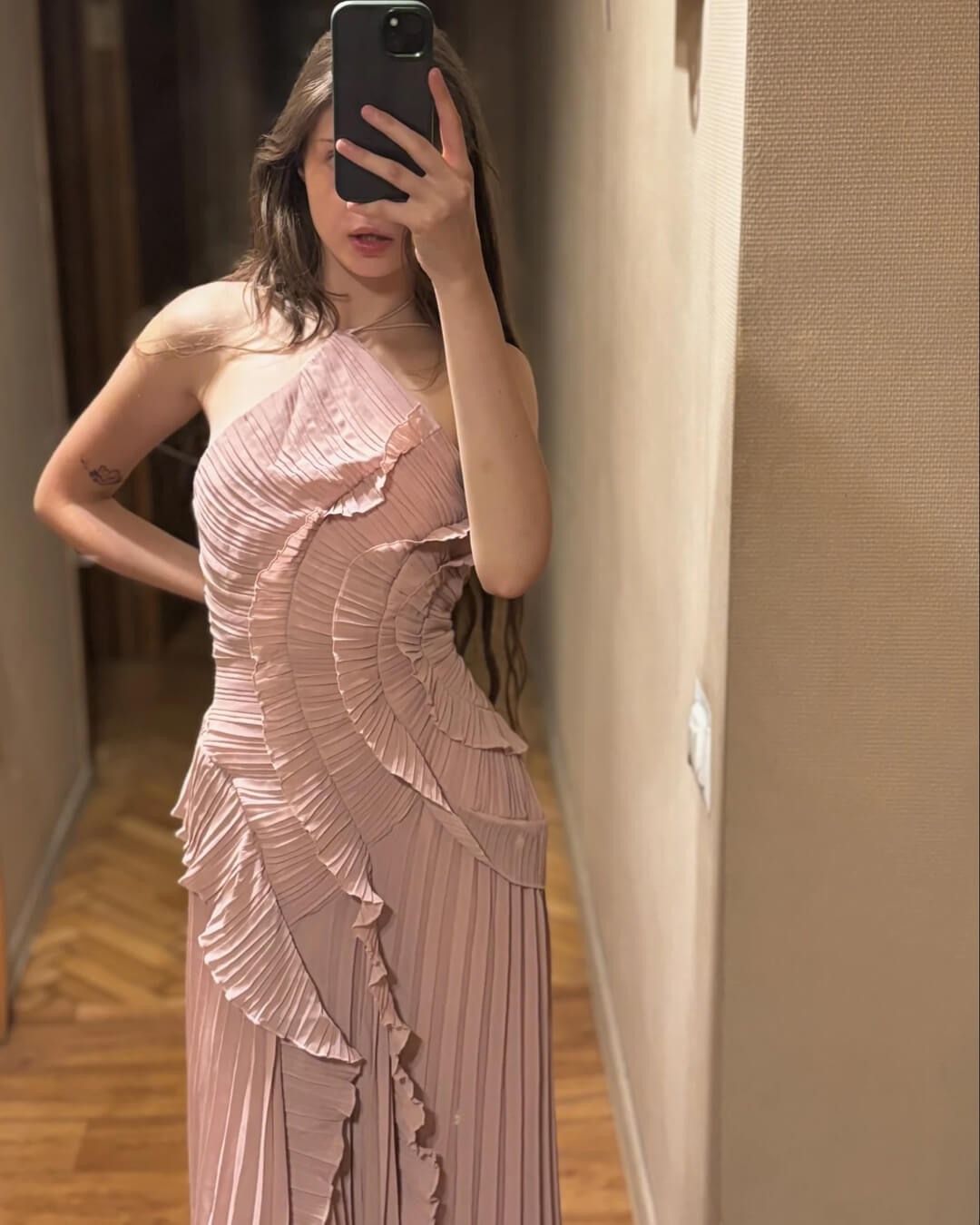 SOERA Ruffa Halter Strap Ruffled Tule Dress - Dresses - 1005009034201148-;Mg1764062902534169177 Pink XS