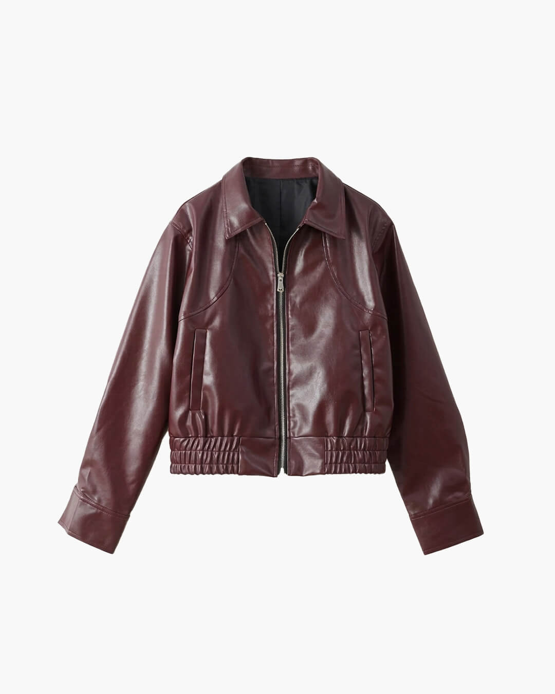 Veste à col cranté Fiona en cuir synthétique