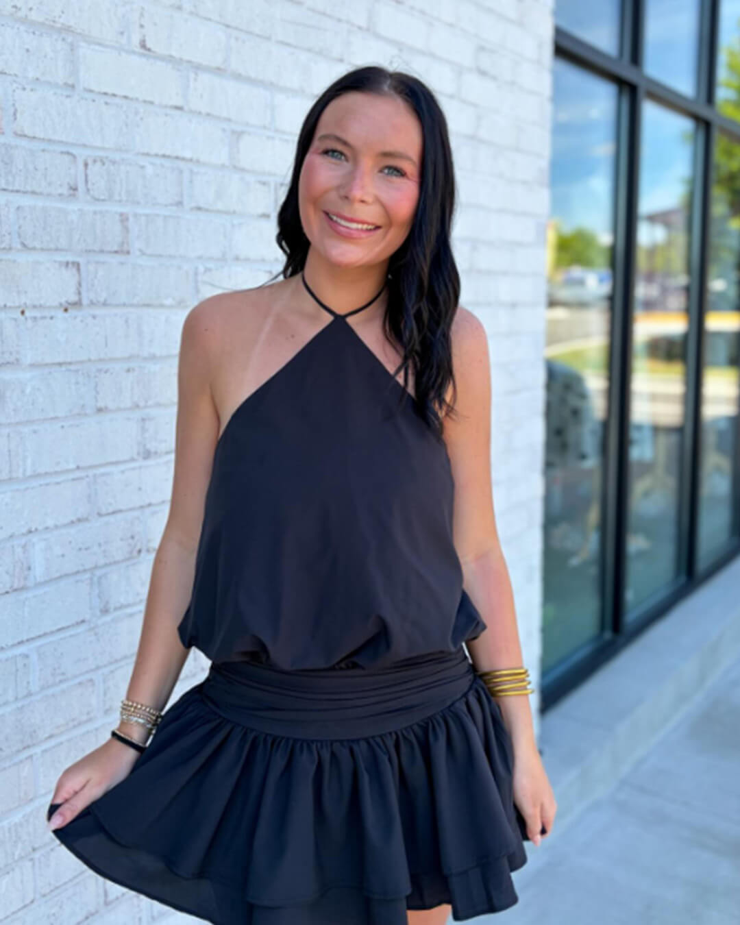 Floriana Rückenfreies Neckholder-Minikleid