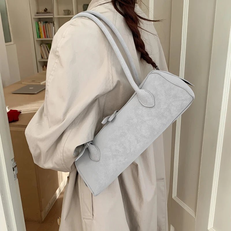 SOERA Adora Suede Baguette Bag - Handbags - 1005010811841873-;rD1775445302811102705 Gray