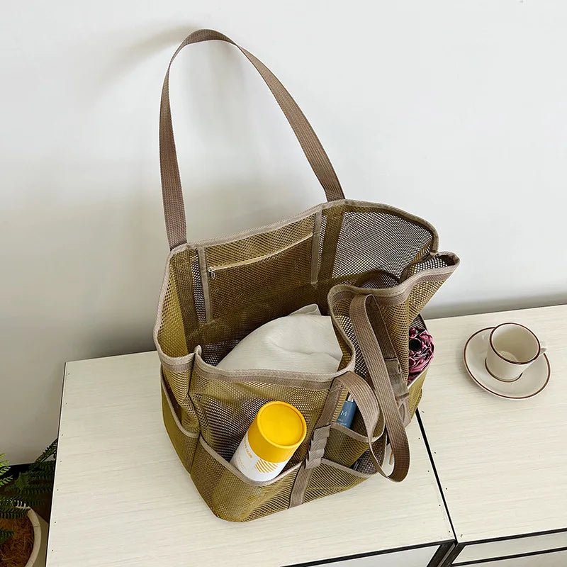 SOERA Beatrice Large Capacity Canvas Beach Tote - Handbags -  Armygreen