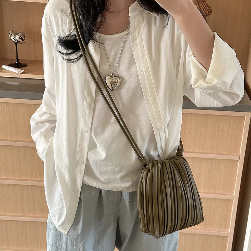 SOERA Lily Pleated Mini Crossbody Bag - Handbags -  Army Green