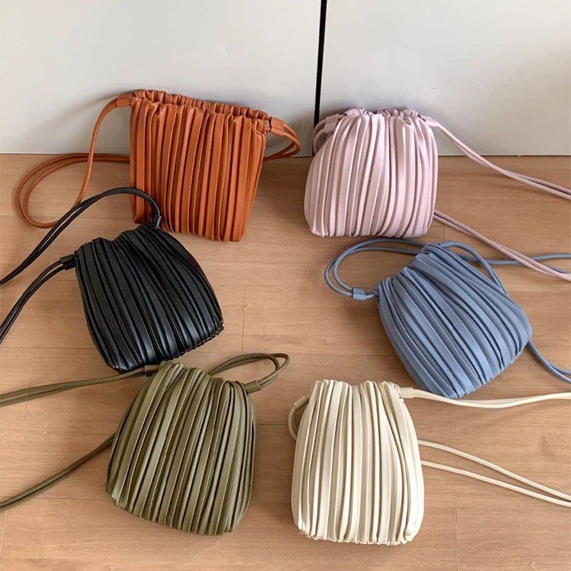 SOERA Lily Pleated Mini Crossbody Bag - Handbags -  Brown