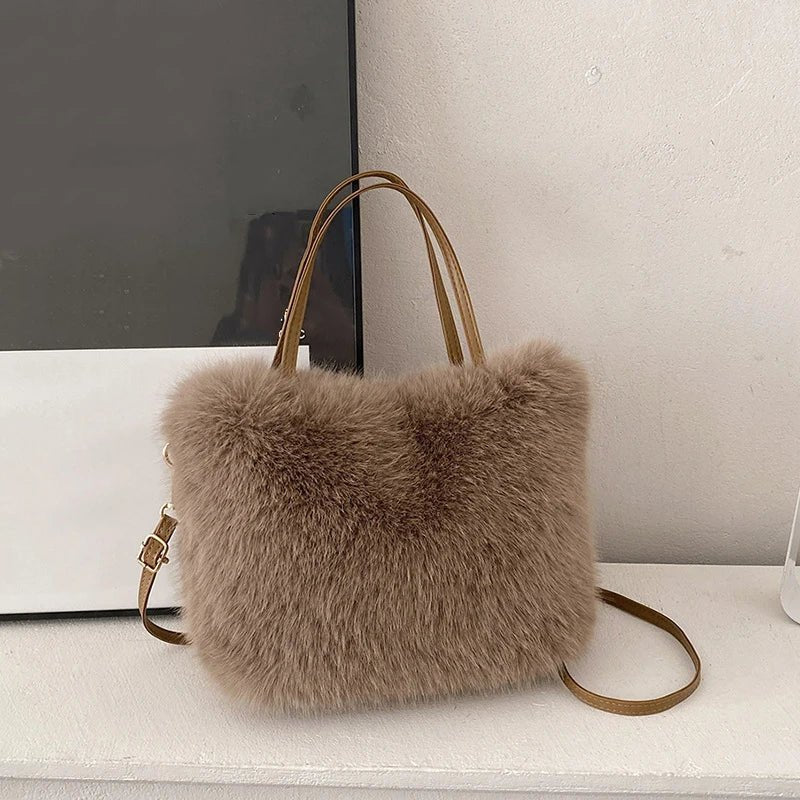 SOERA Maricar Faux Fur Crossbody Bag - Handbags - 3256807618181182-;qm1765284569911584680 Creme