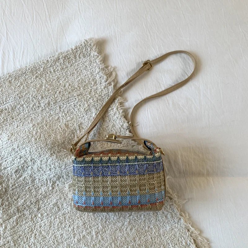 SOERA Raphaela Woven Raffia Sling Bag - Handbags - 1005009607229453-;Gh1774869390937497644 Khaki