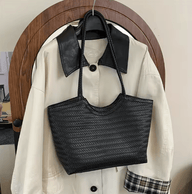 Elena Textured Weave Handbag