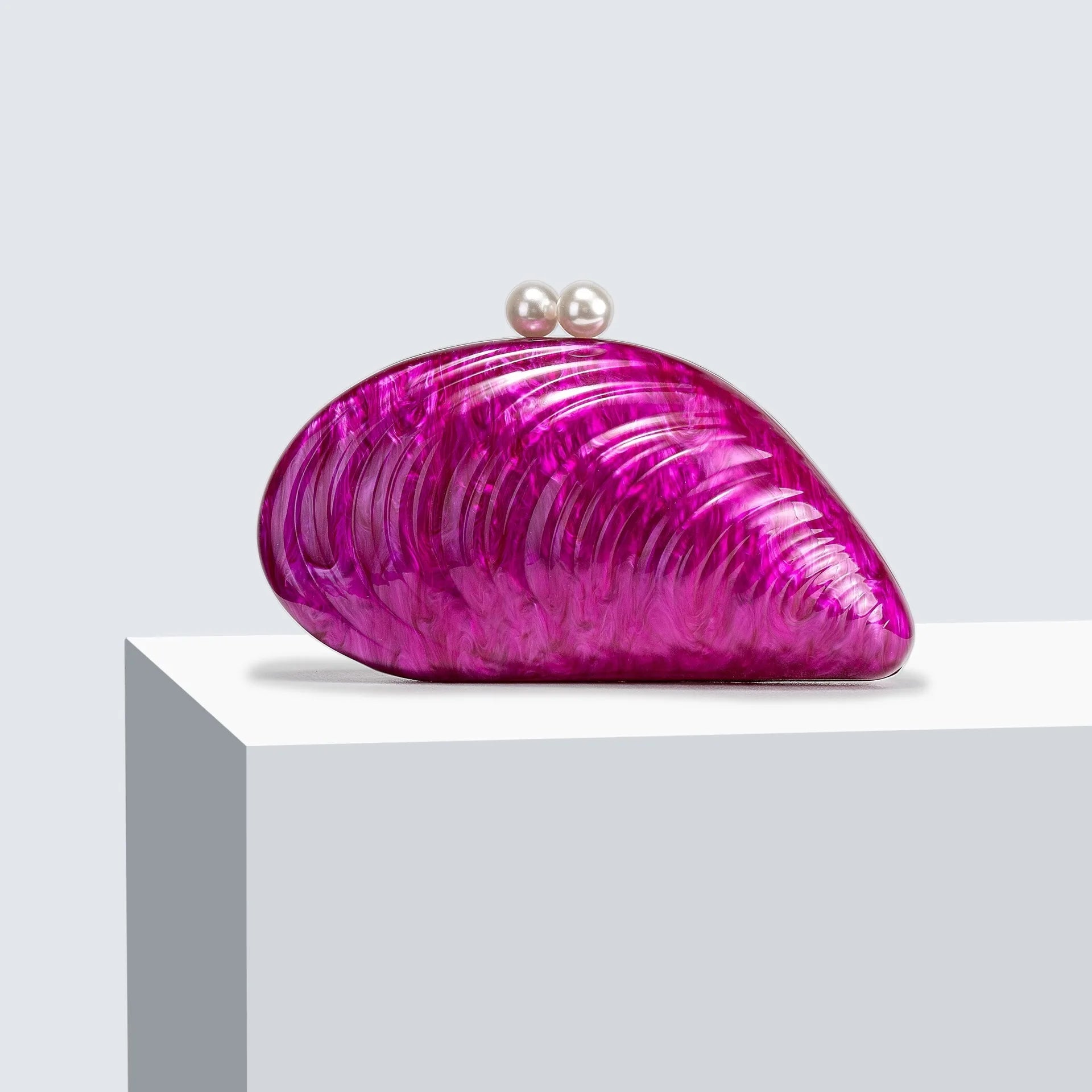 SOERA Valentina Shell - Shaped Clutch Purse - Handbags -  Rose