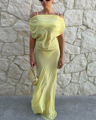Robe maxi Leah dos nu en maille