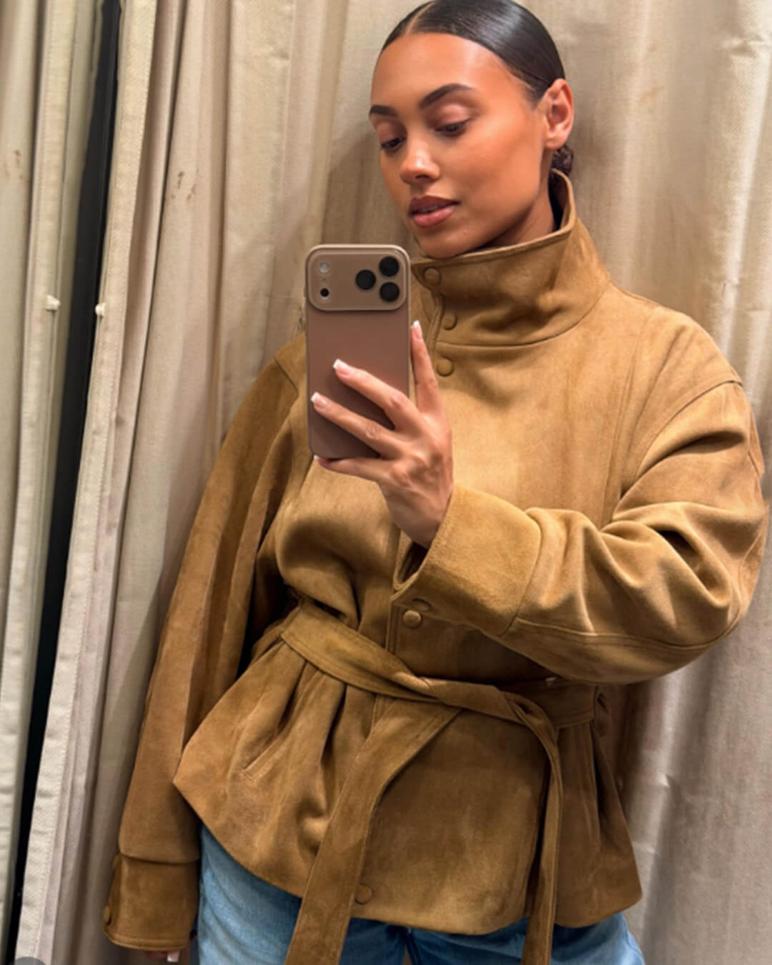 SOERA Anna Lace-Up Suede Jacket - Jacket - SOERA-595139-1-XS-92099 Camel XS
