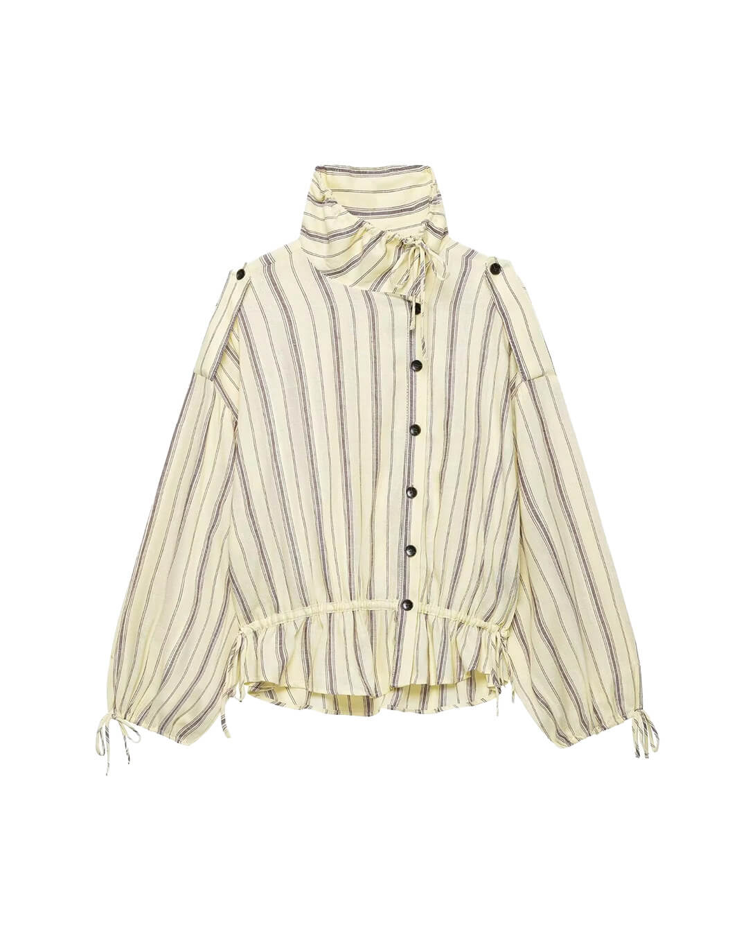 SOERA Gina Stand Collar Striped Jacket - Jacket - SOERA-830979-STR-L-22563 L