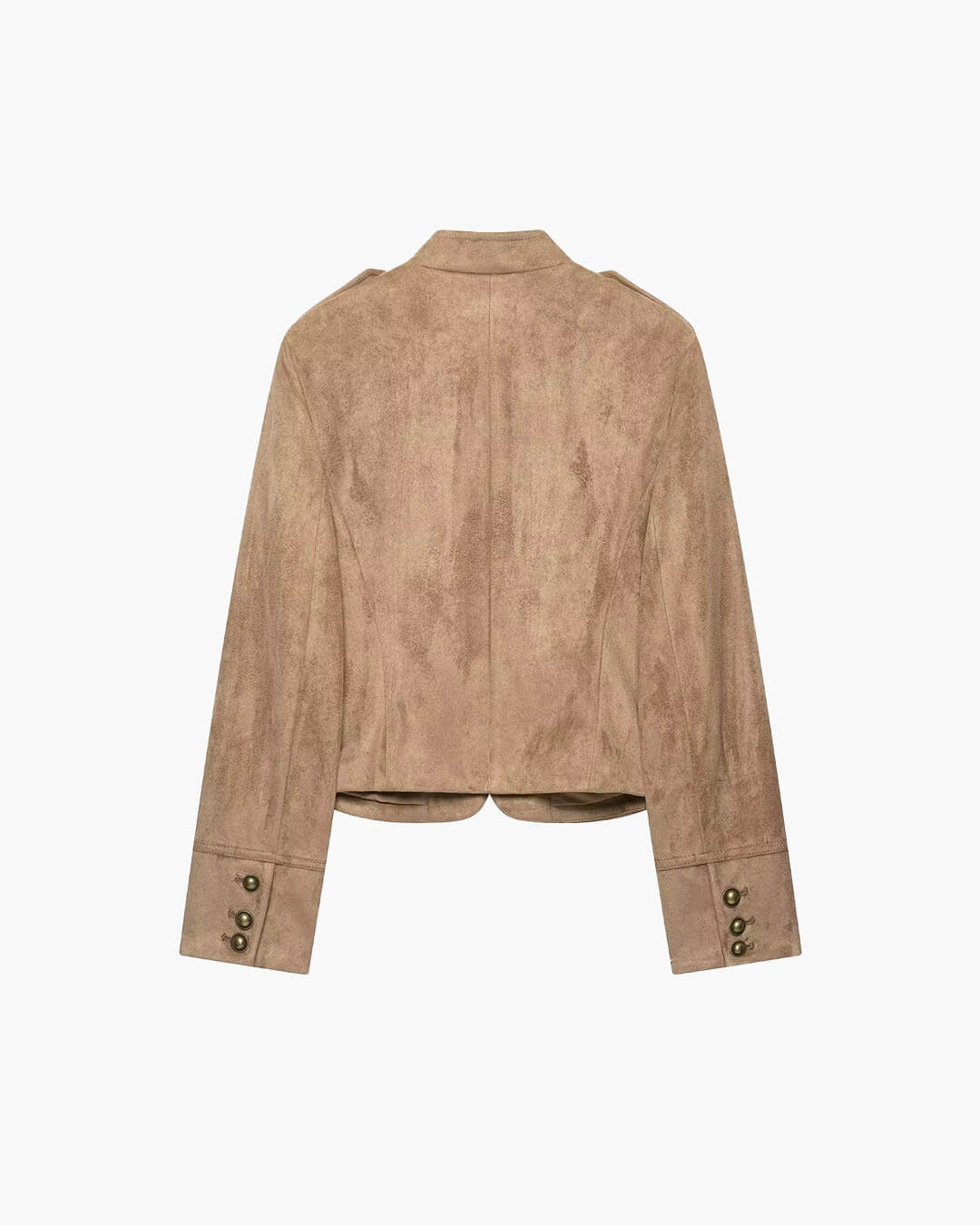 SOERA Kate Faux Suede Napoleon Slim Jacket - Jacket - SOERA-913155-1-M-78115 Brown M