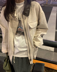 Lena Giacca utility con colletto a contrasto