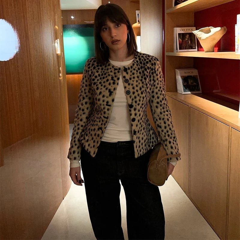 SOERA Lily Leopard Faux Fur Cropped Jacket - Jacket - SOERA-153539-PIC-S-02051 S