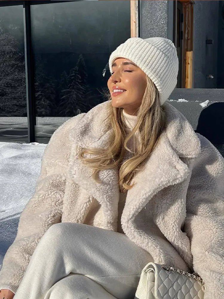 SOERA Avianna Plush Winter Coat - Jackets - BO1765731916180485052 M Beige