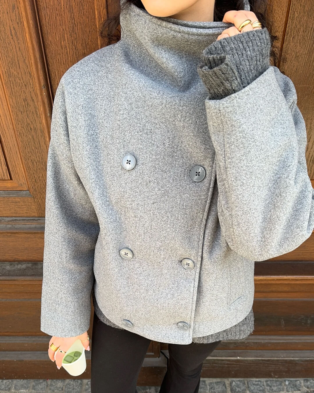 SOERA Clarissa Jacket with Stand Collar - Jackets -  Grey XS