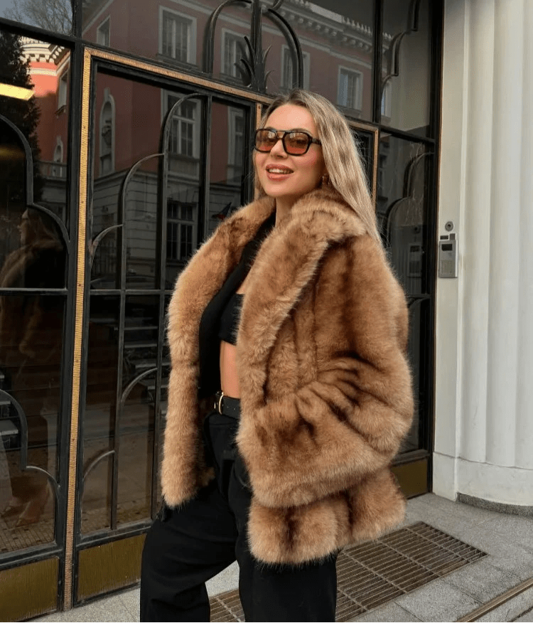 Fiona Kunstfellmantel