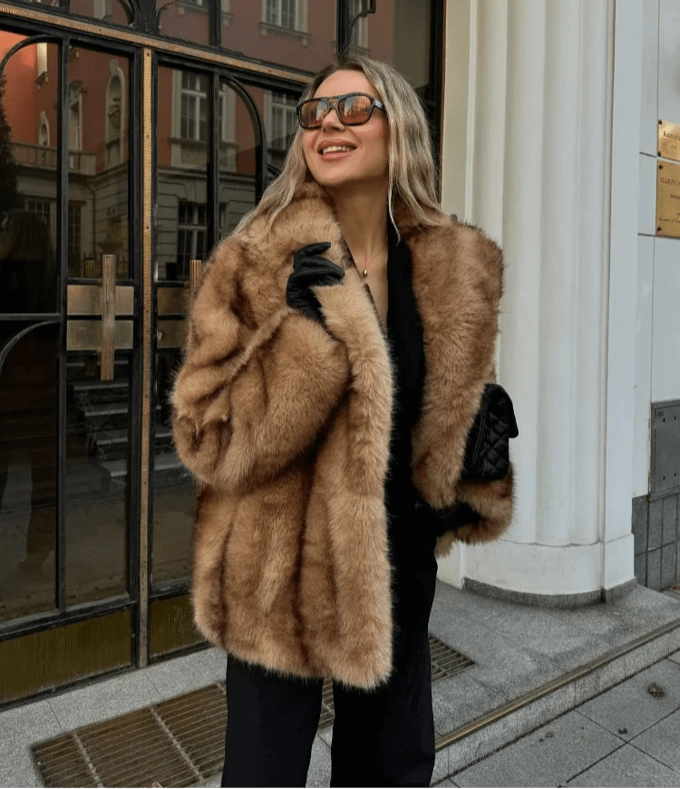 Fiona Kunstfellmantel