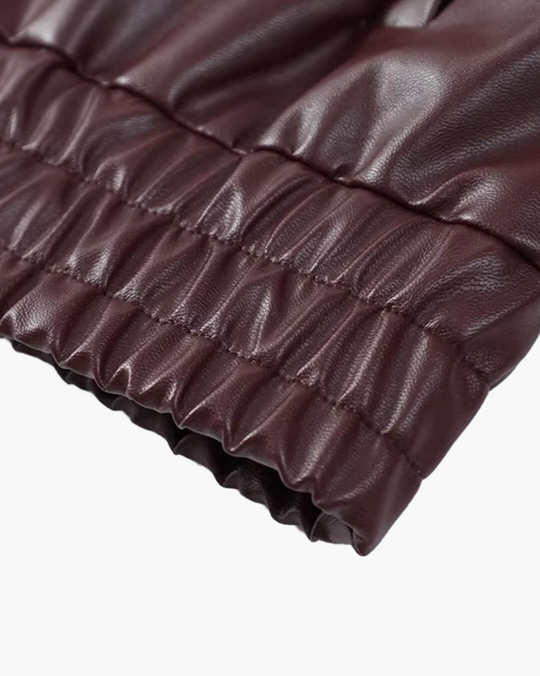 SOERA Fiona Faux Leather Lapel Jacket - Jackets - SOERA-887299-WIN-S-53667 Wine Red S
