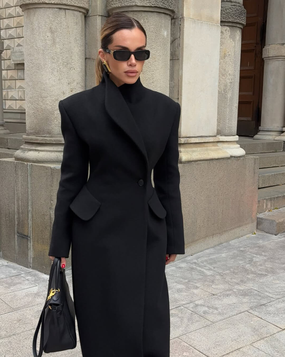 SOERA Genevieve Tailored Maxi Coat - Jackets - 3256810062537140-;jj1764703454184157373 Black M