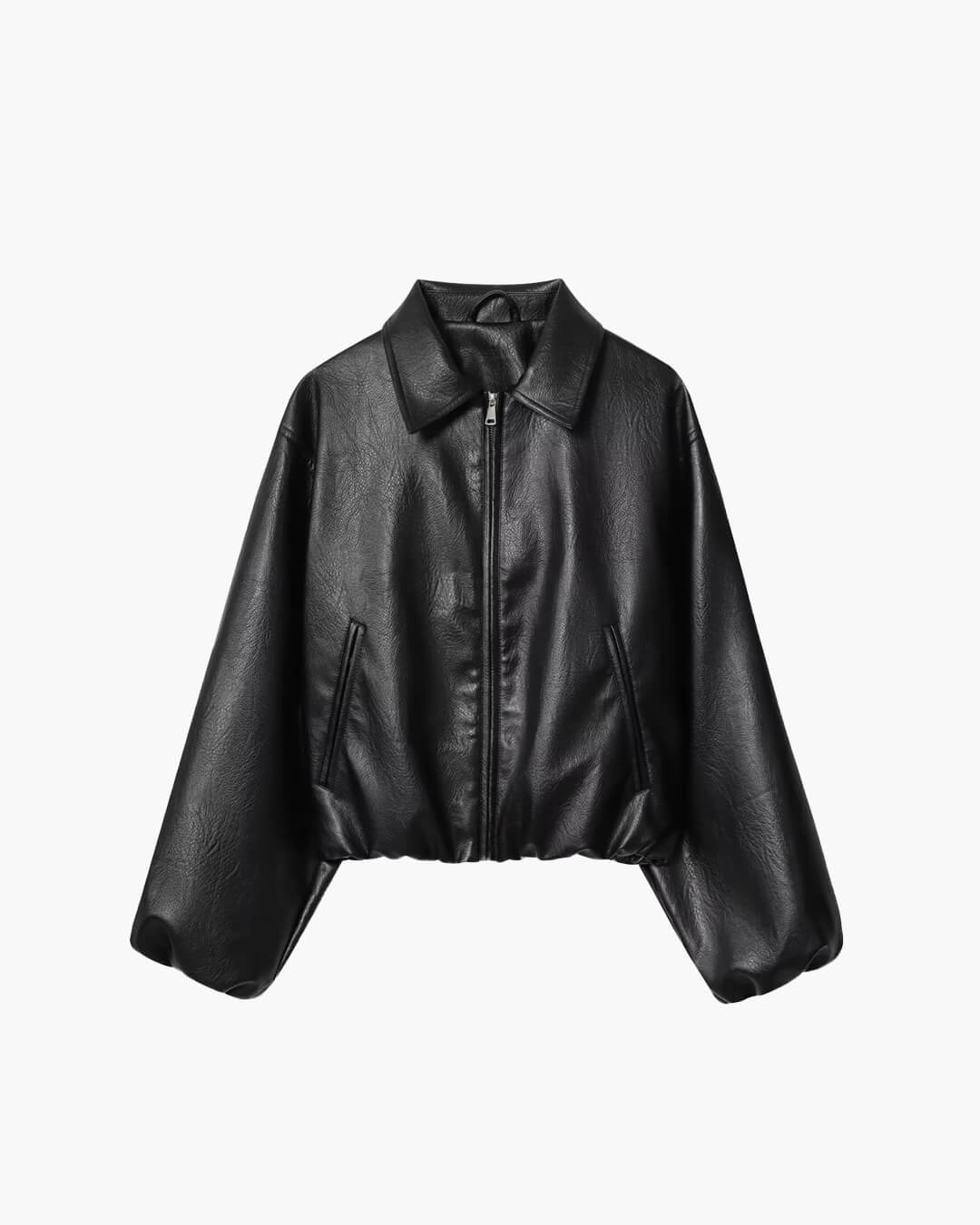 SOERA Jenny Faux Leather Bomber Jacket - Jackets - 1005009936813673-;Cr1765284569265042294 Black L