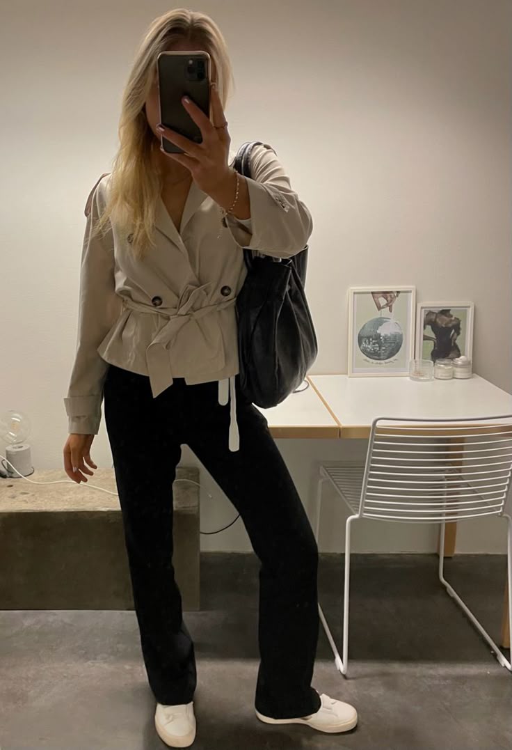 SOERA Kara Stand Collar Crop Trenchcoat - Jackets - 1005009693239722-;tE1771494648622501034 Ivory L