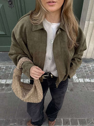 Katherine Bomberjacke aus Kunstvelours