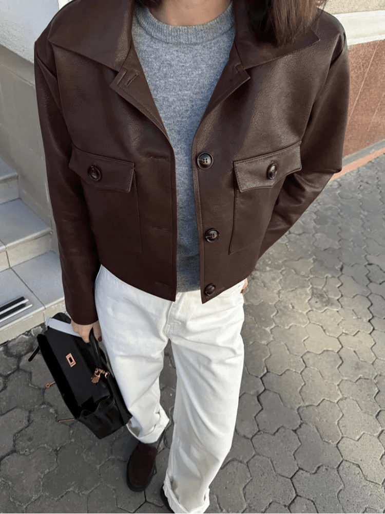 SOERA Rachelle Cropped Faux Leather Jacket - Jackets - 1005009685631106-;Wo1776154514201298584 M