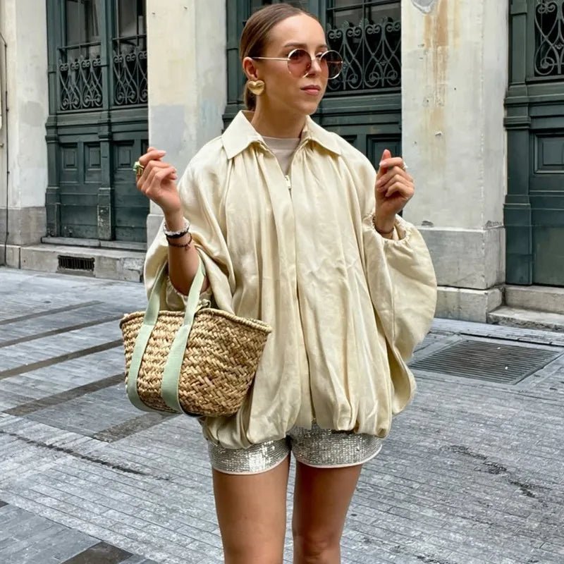 SOERA Ritchel Zip Up Pleated Jacket - Jackets - 1005010607183835-;Qu1774012030728363516 Yellow XS