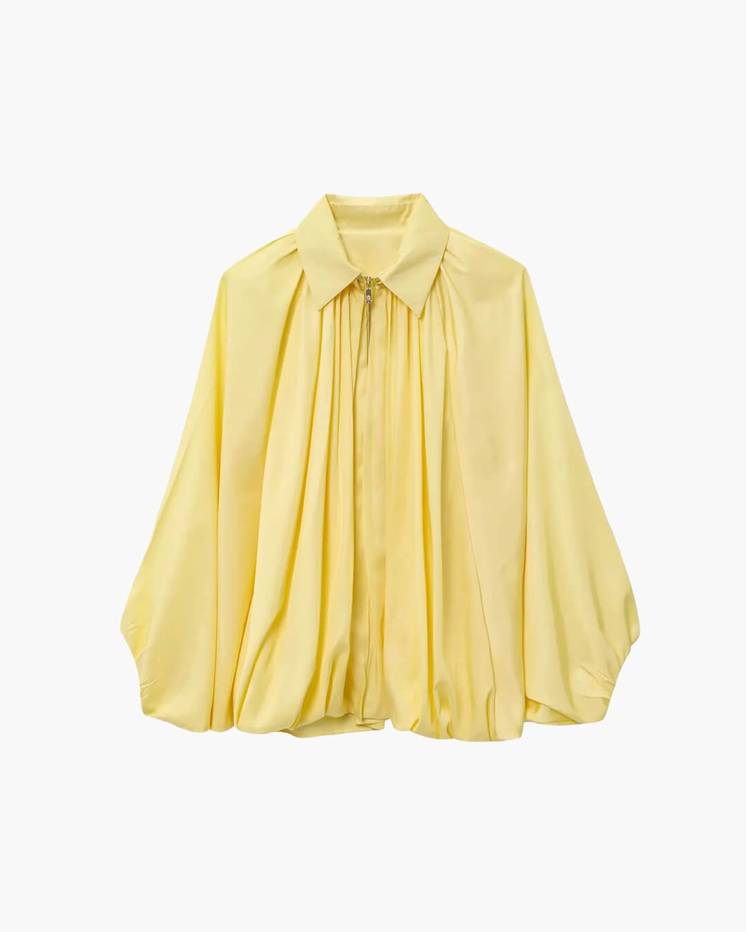 SOERA Ritchel Zip Up Pleated Jacket - Jackets - 1005010607183835-;Qu1774012030728363516 Yellow XS