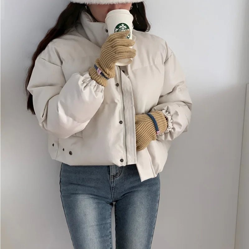 SOERA Samantha Faux Leather Puffer Jacket - Jackets - 3256810074386408-;yH1763625122237475000 White S