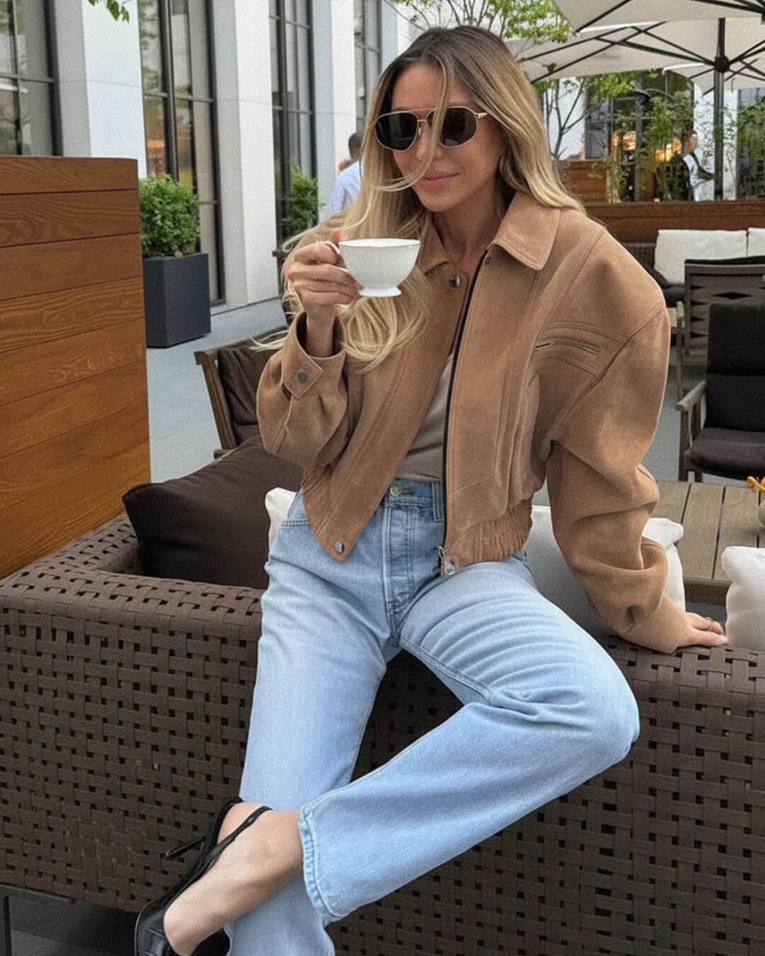 SOERA Trisha Suede Lapel Jacket - Jackets - 1005009820521083-;tG1770721238814112750 Camel L