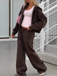 Cecilia Oversized Hoodie-Trainingsanzug-Set, 2-teilig