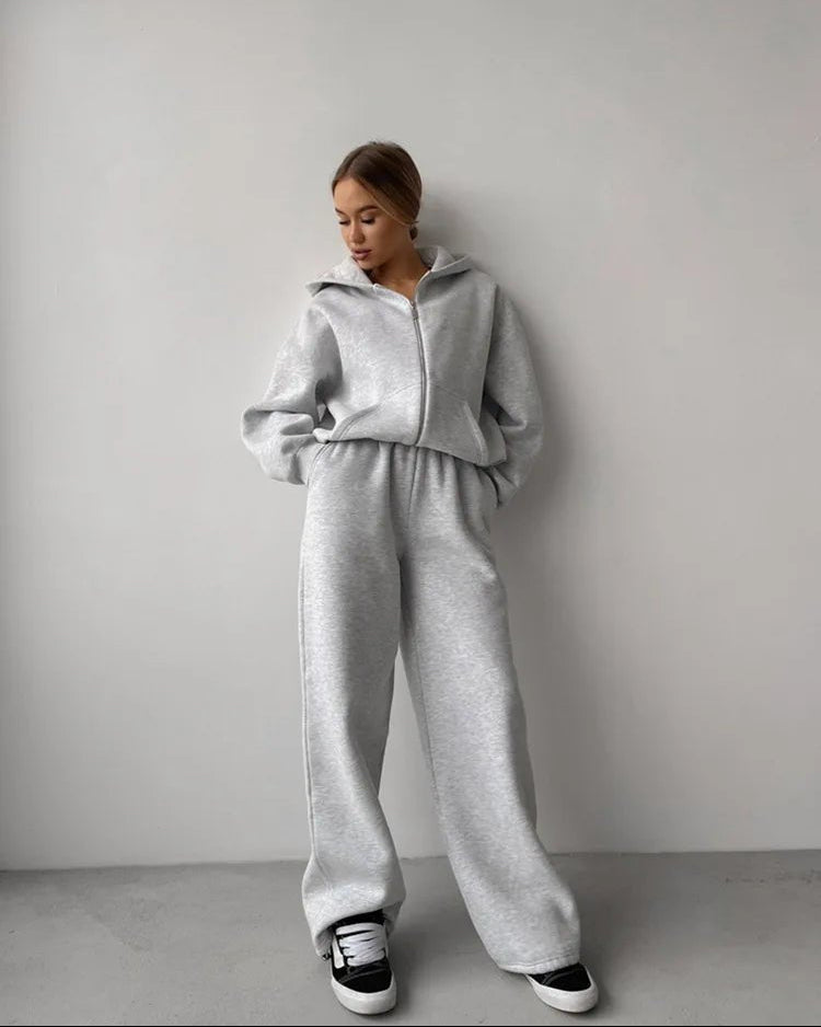 SOERA Cecilia Oversized Hoodie Track 2 Piece Set - Matching Sets -  Black S