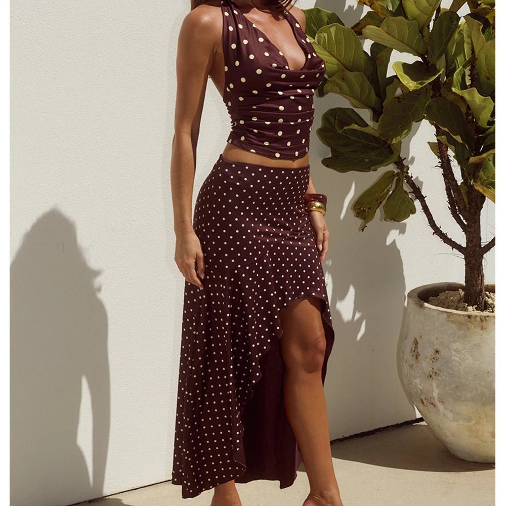 SOERA Sylvia Polka Dot Two-Piece Set - Matching Sets -  White S