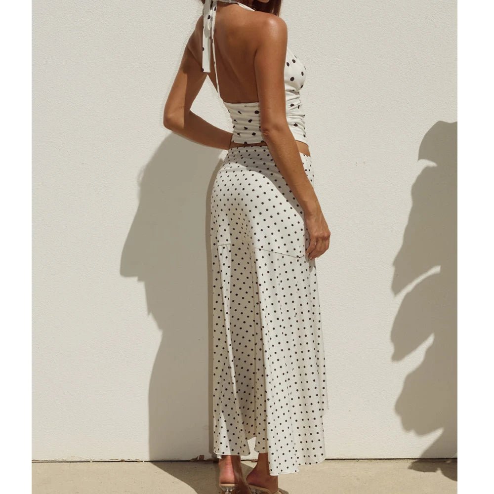 SOERA Sylvia Polka Dot Two-Piece Set - Matching Sets -  White S