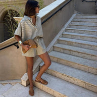 Completo shorts a righe Denise