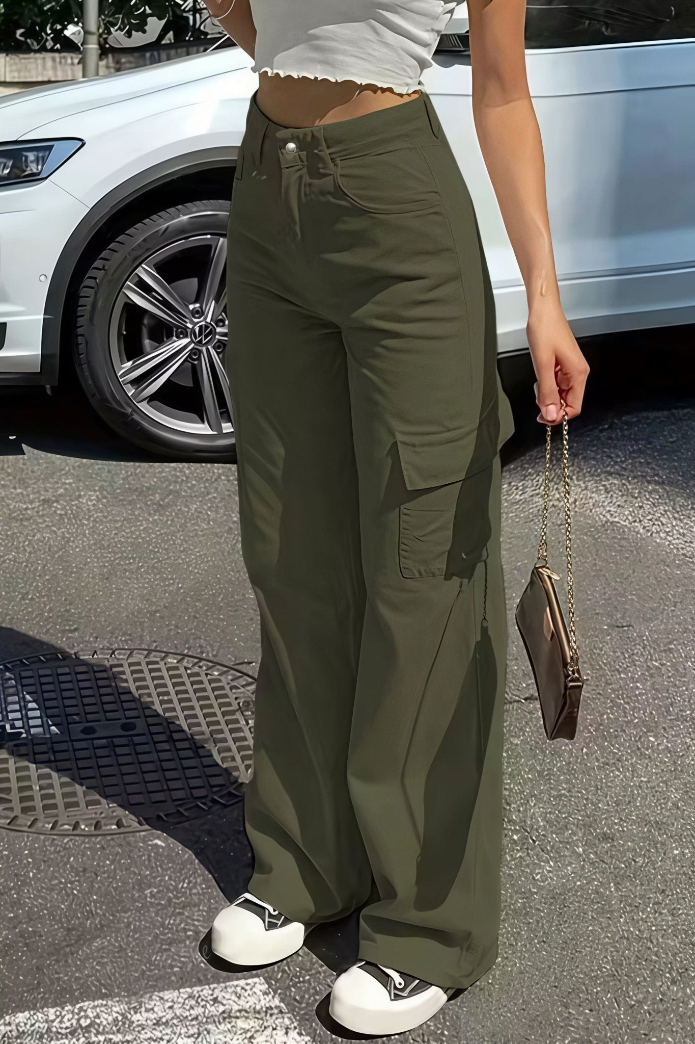 SOERA Bianca Pocket Cargo Straight Pants - Pants -  Olive XS