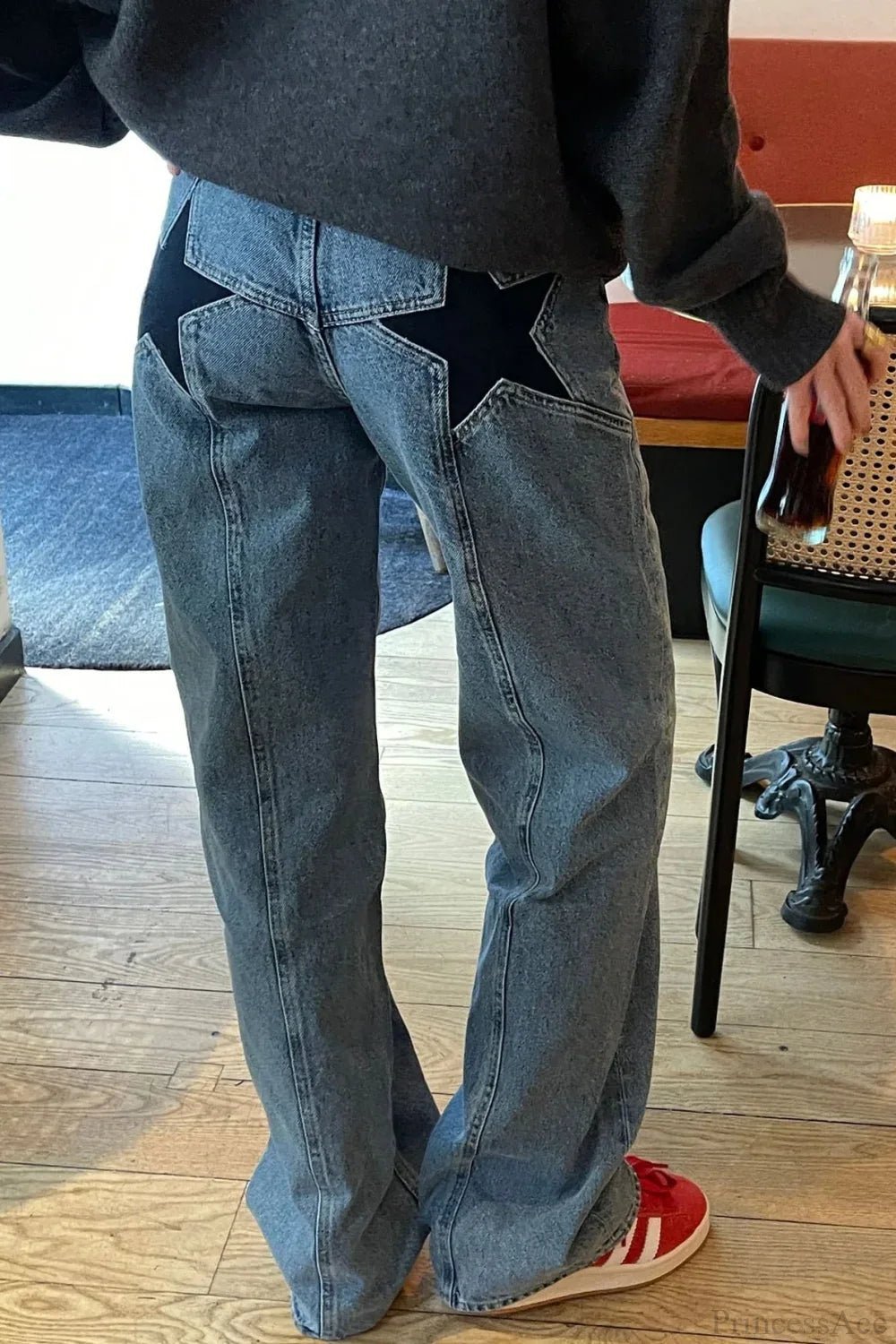 SOERA Charlize Star Patchwork Color-Block Jeans - Pants -  Dark Blue S