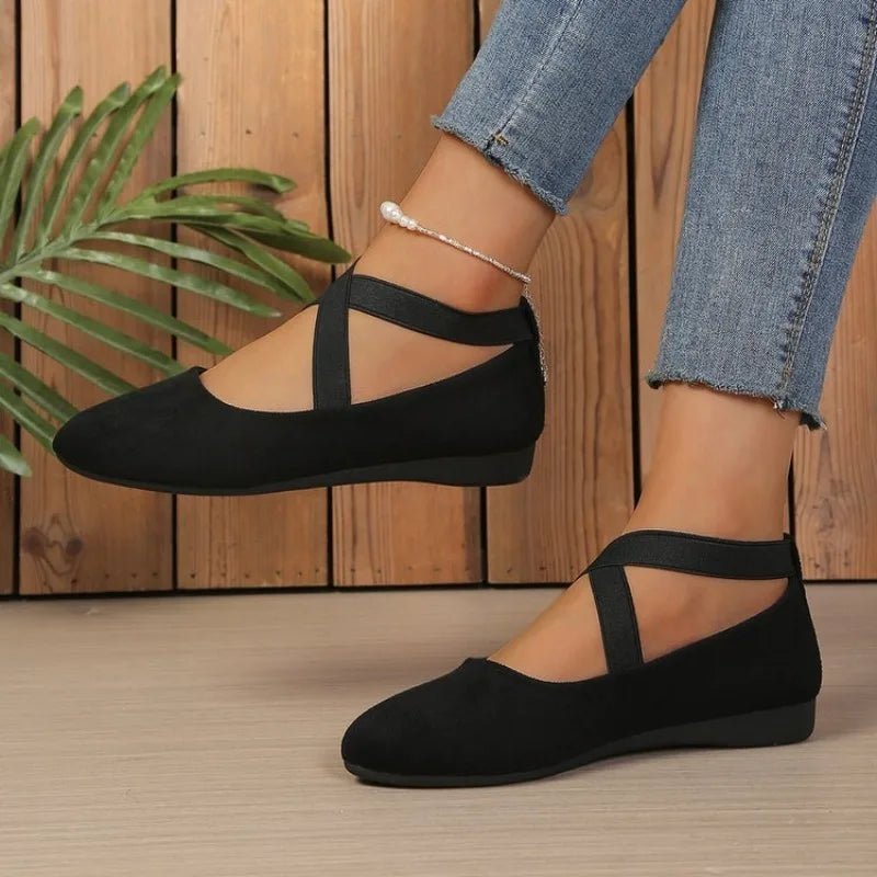 SOERA Anais Pointed Toe Cross-Strap Ballet Flats - Shoes -  36