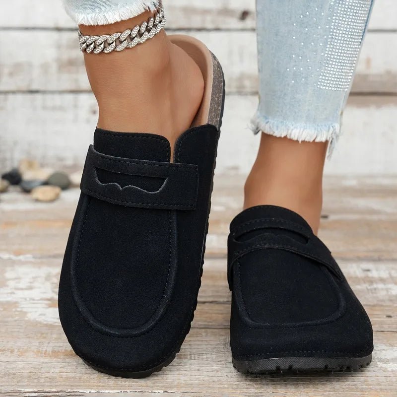 SOERA Bianca Cork Suede Mules - Shoes -  Black 36