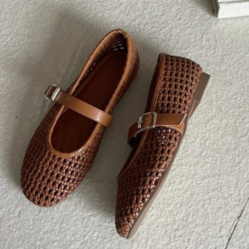 SOERA Elena Mesh Ballet Flat - Shoes - SOERA-926275-BRO-39-88835 Brown 39