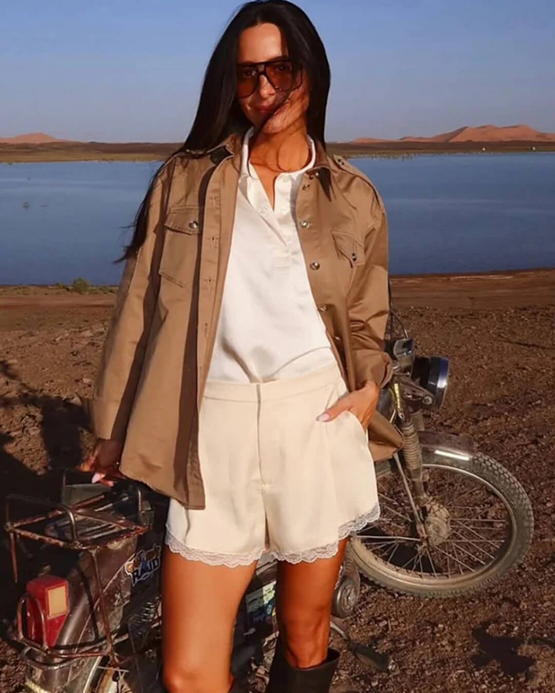 SOERA Davina High Waisted Satin Mini Shorts - Shorts - 1005011766982971-;jS1774869390682279574 XS