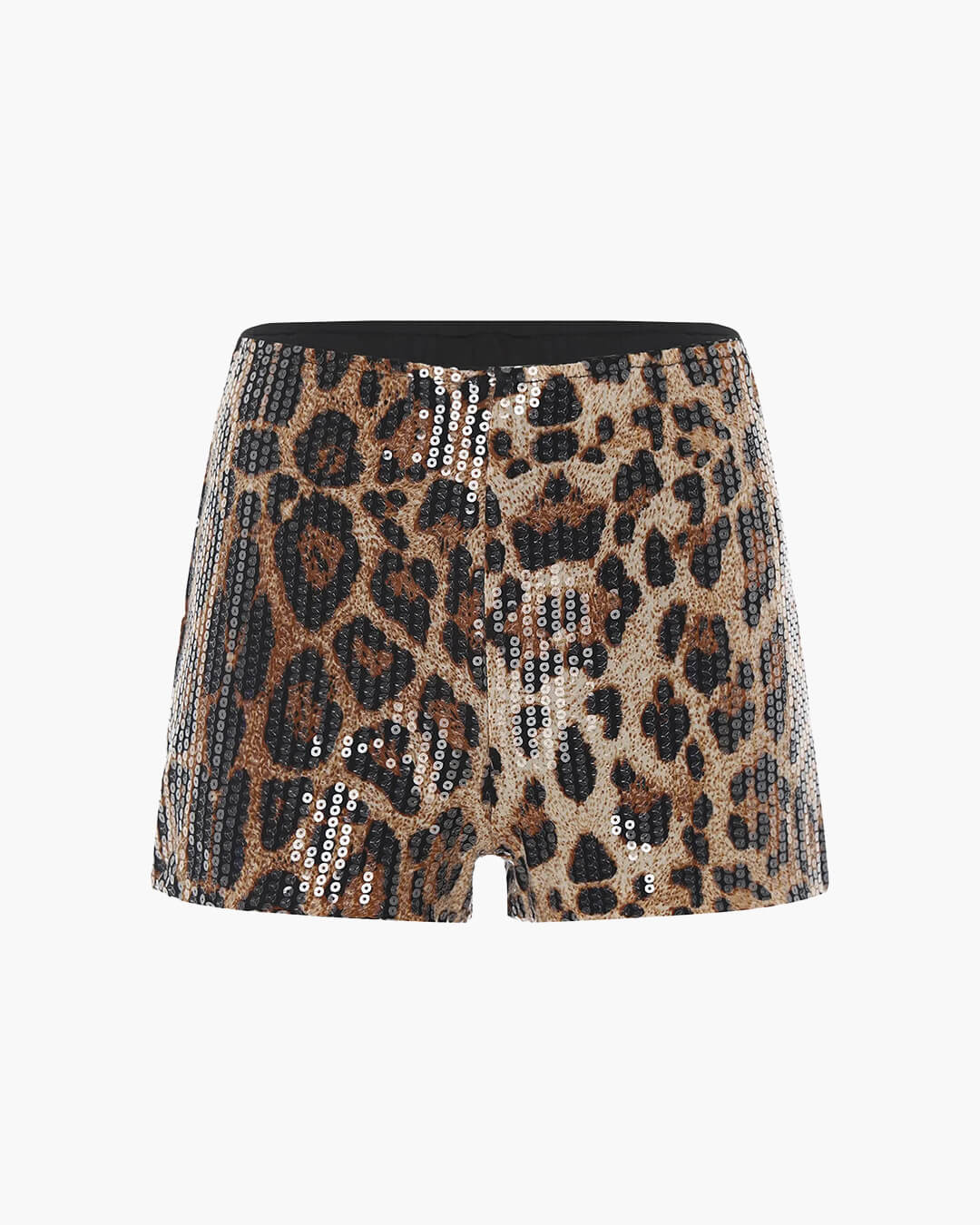 SOERA Quennie Leopard Sequin Shorts - Shorts - Rn1774004001186973616 Gray M