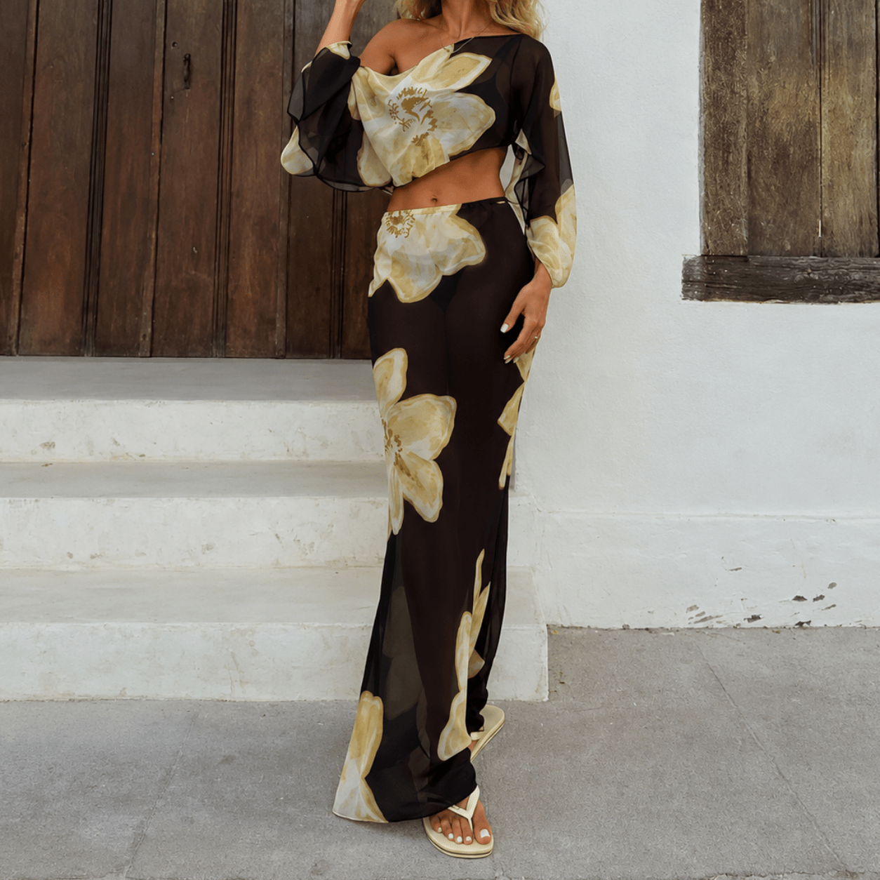 SOERA Sofia Floral Maxi Skirt Set - Skirt - SOERA-266627-FLO-XS-70467 Floral XS