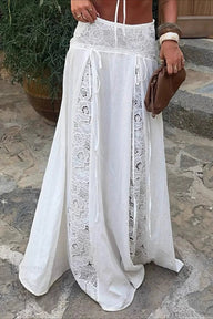 Gonna maxi Afsana Boho in pizzo patchwork