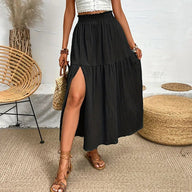 Gonna midi boho Maia con volant