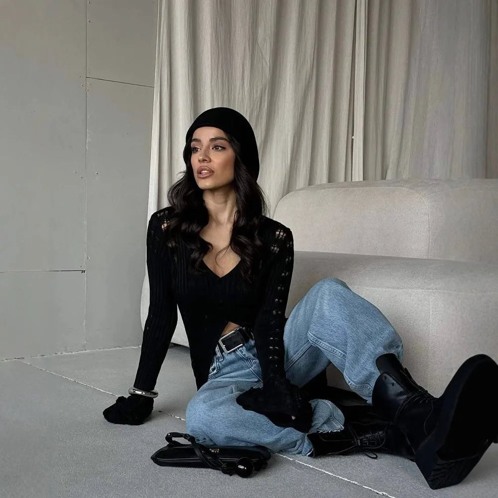 SOERA Whitney Hollow Knitted Cardigan - Sweaters & Cardigans -  White S