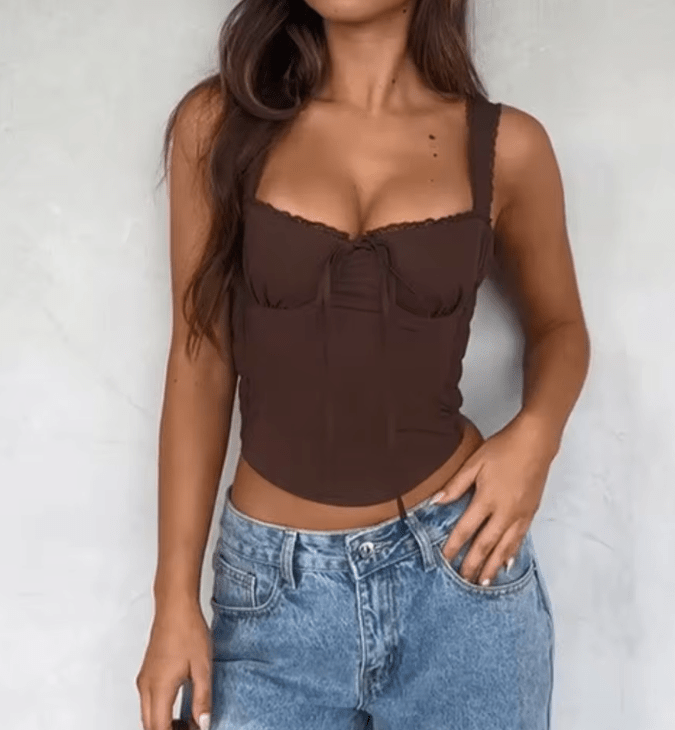 SOERA Celeste Lace Trim Cami Top - Top - SOERA-639811-BLA-S-16643 Black S