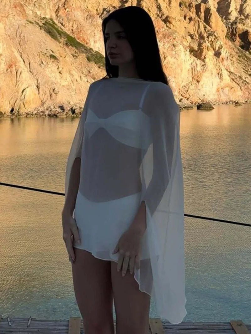 SOERA Samantha Loose Blouse Cover - up - Top - 1005010082385565-;qT1772135168764477039 White M